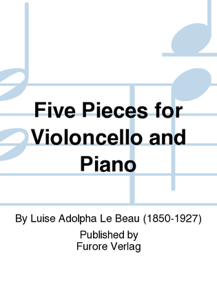 Book cover for Five Pieces for Violoncello and Piano
