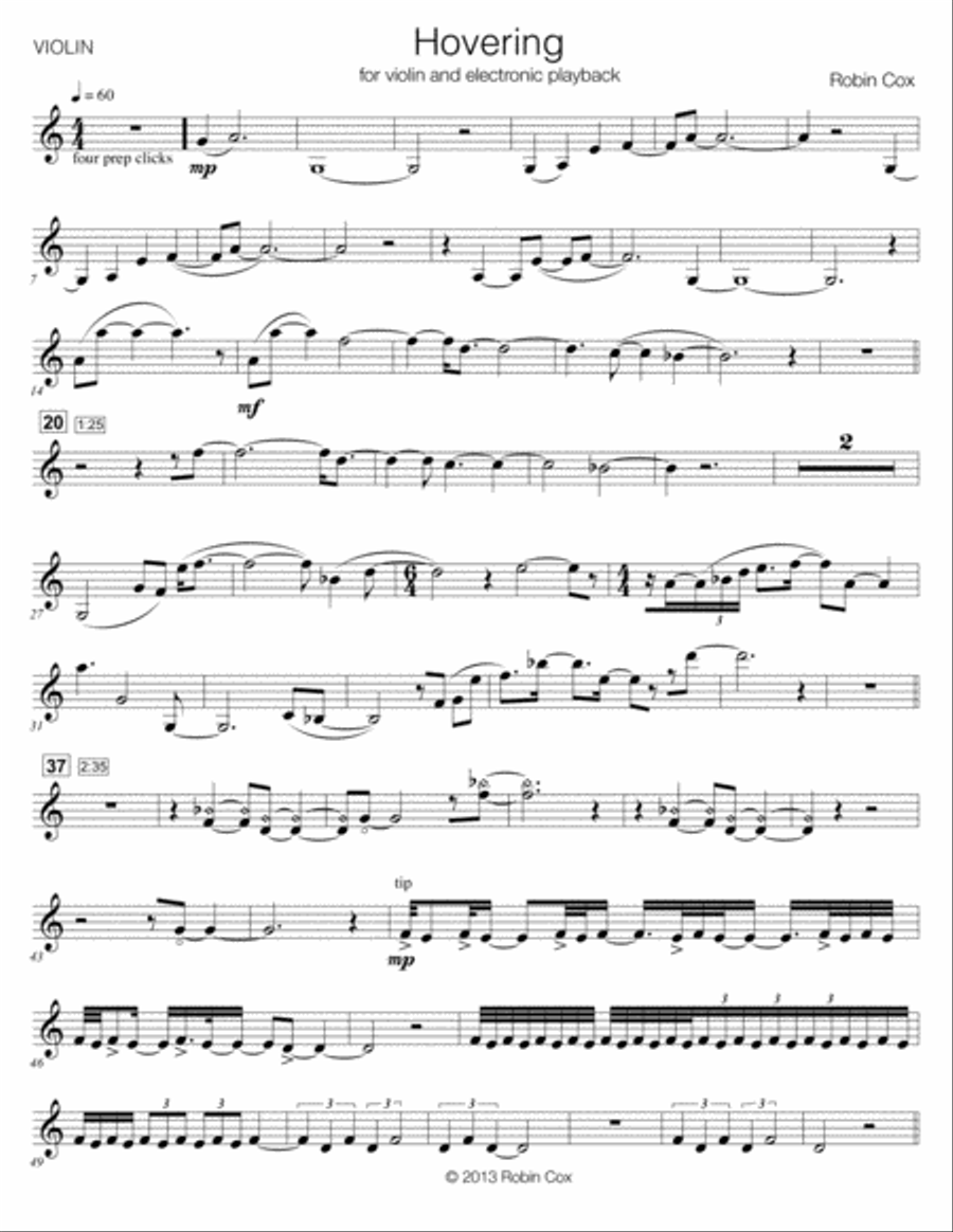 Hovering Violin Solo scores gallery preview page 2