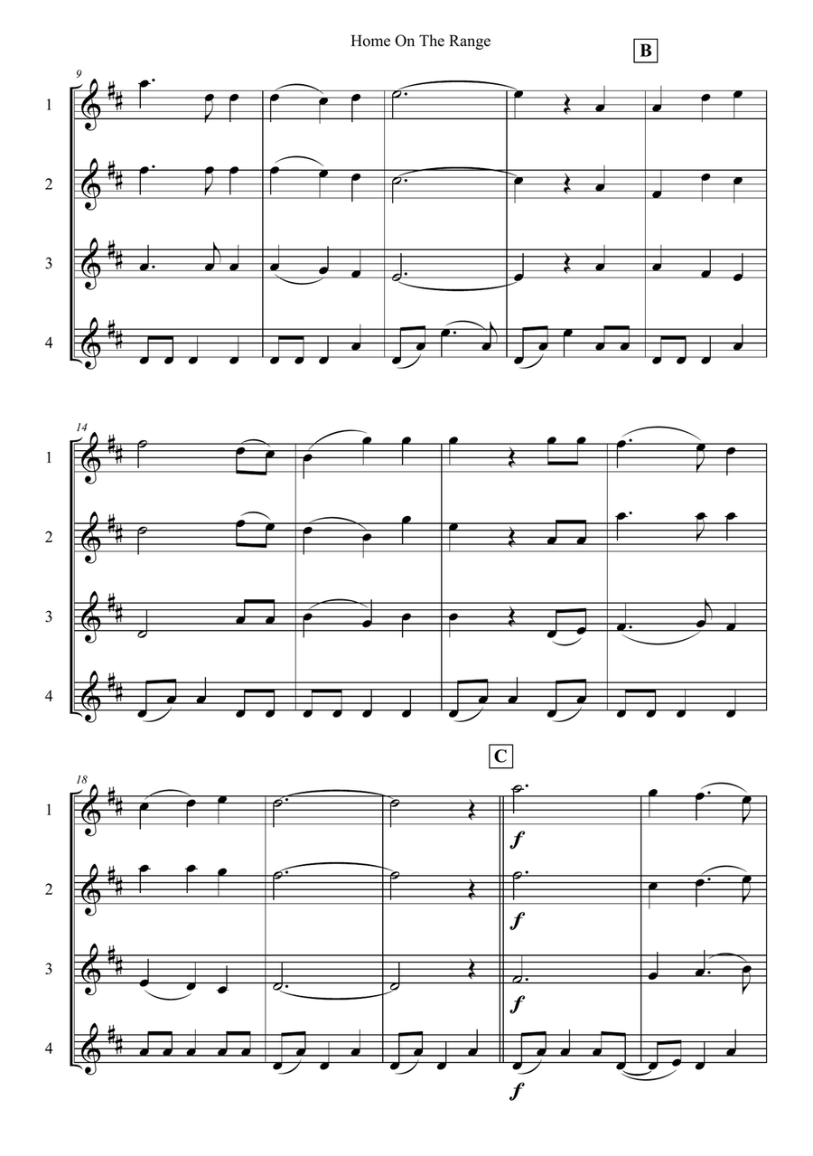 Home On The Range Violin scores gallery preview page 2