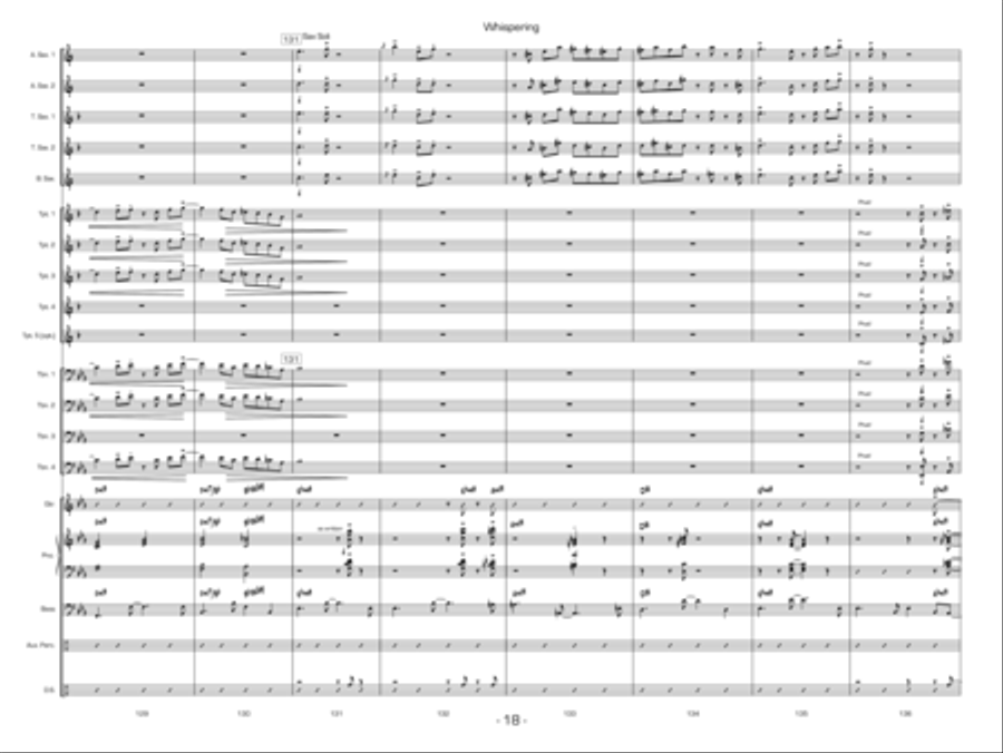 Whispering Whispering Jazz Ensemble scores gallery preview page 18
