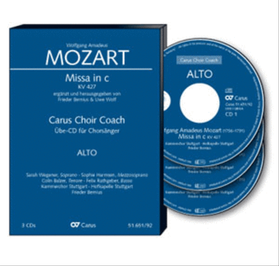 Missa in c KV 427. Carus Choir Coach - Alto Missa in c KV 427. Carus Choir Coach - Alto 4-Part scores gallery preview page 1