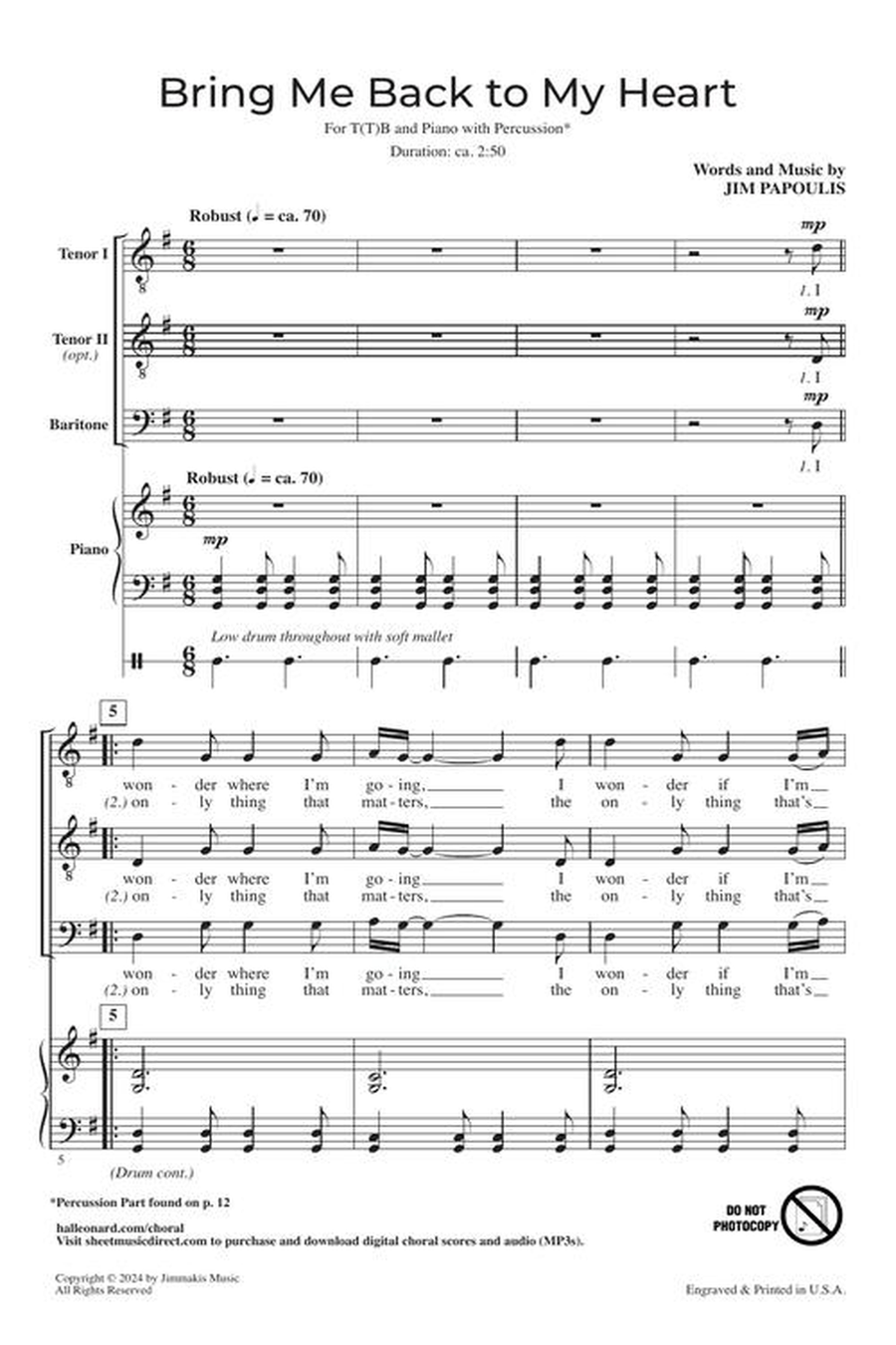 Bring Me Back to My Heart Choir scores gallery preview page 4