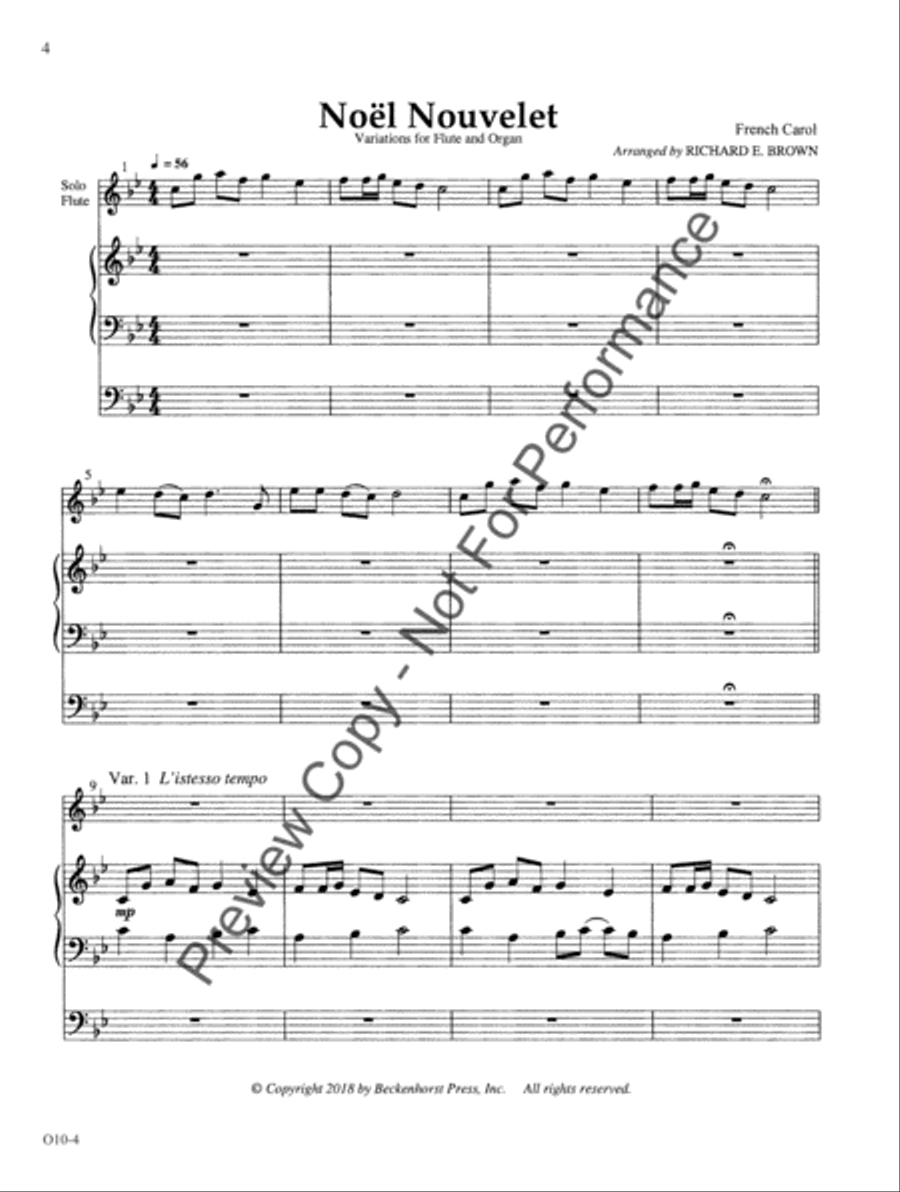 Noel Nouvelet - organ and flute Flute scores gallery preview page 2