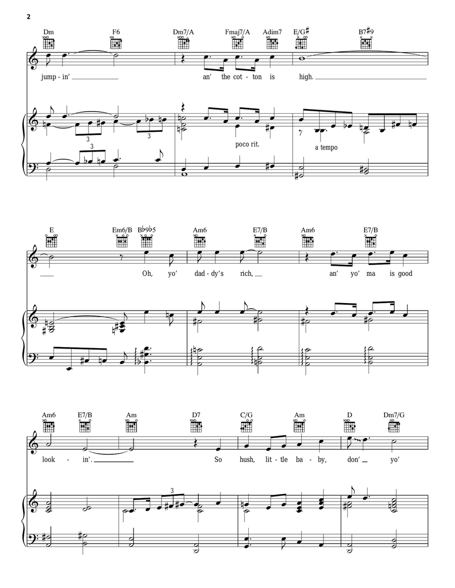 Summertime Piano, Vocal, Guitar scores gallery preview page 2