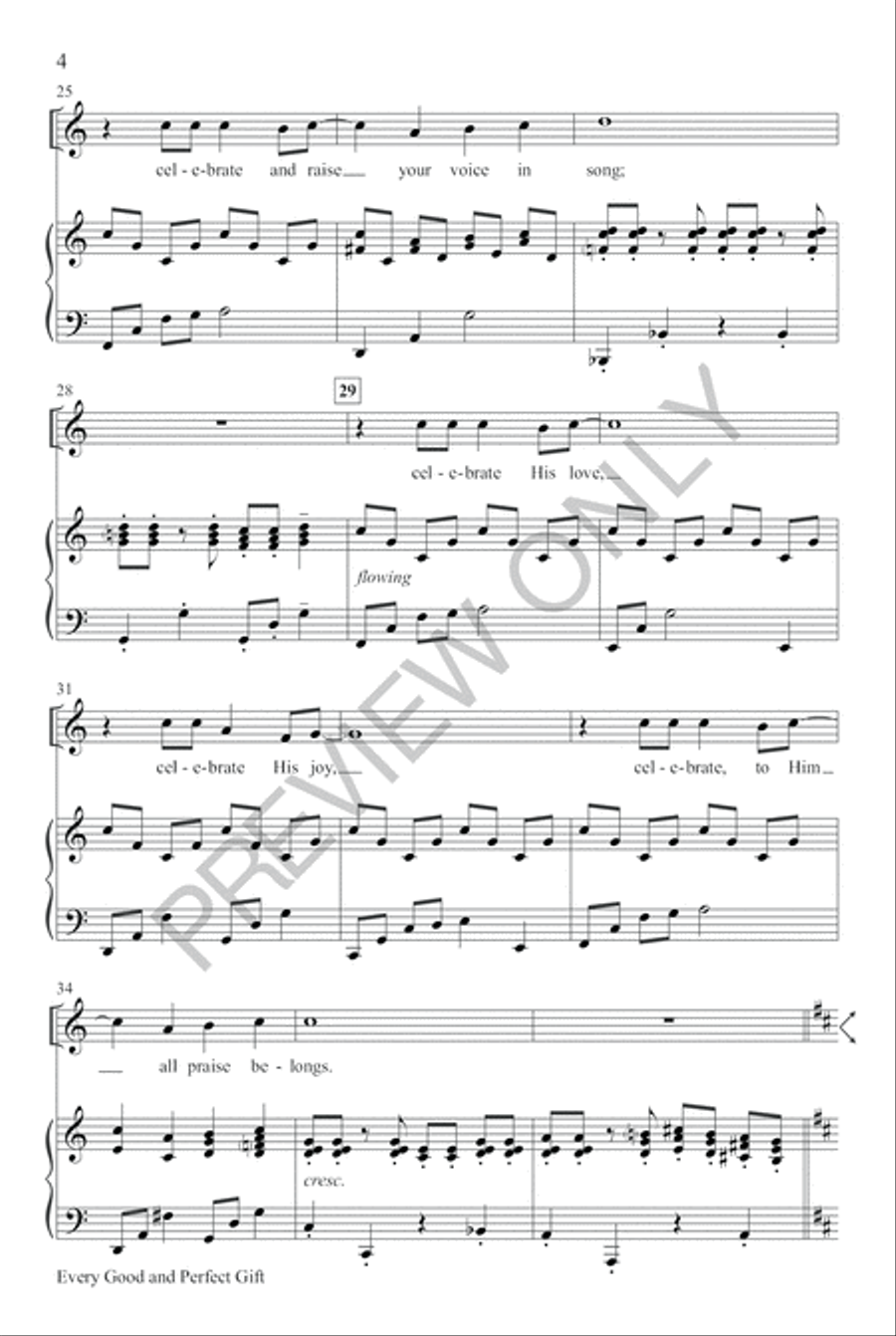 Every Good and Perfect Gift Unison Choir scores gallery preview page 4