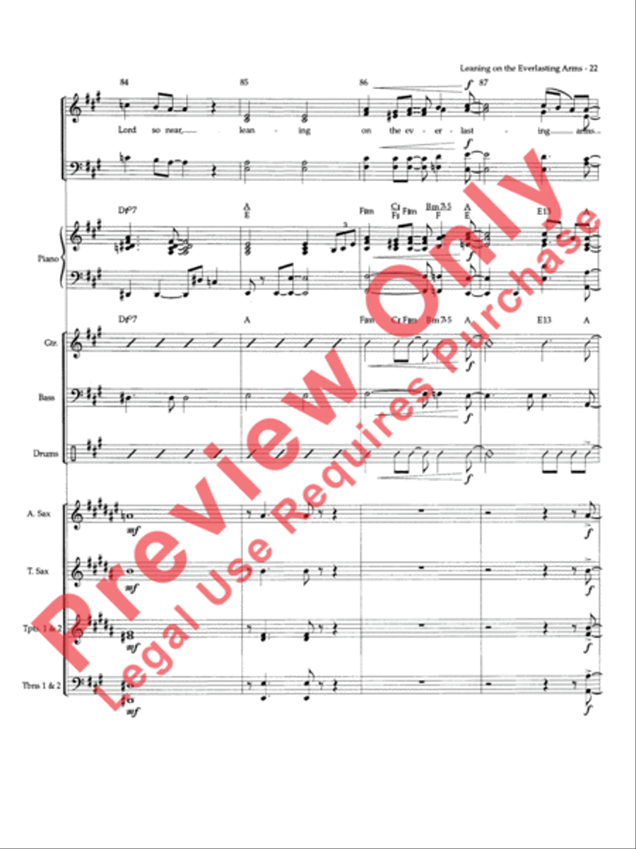 Leaning on the Everlasting Arms Choir scores gallery preview page 23