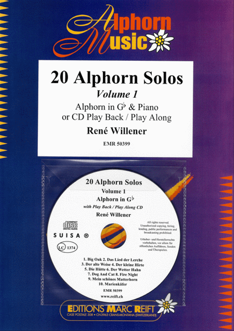 20 Alphorn Solos Volume 1 Piano Accompaniment scores gallery preview page 1