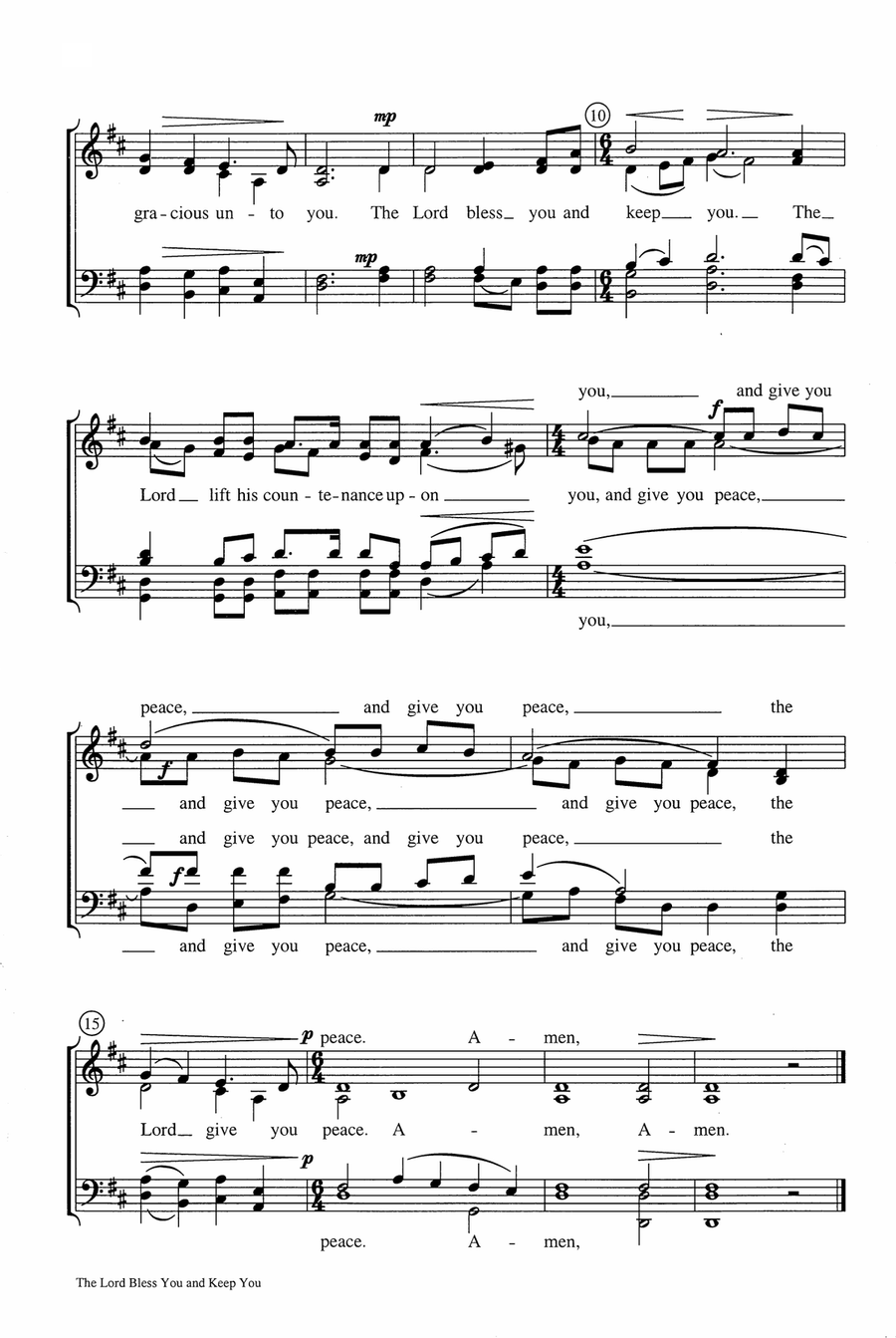 Two Choral Benedictions 4-Part - Digital Sheet Music page 2