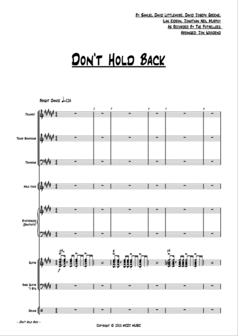 Don't Hold Back Jazz Ensemble scores gallery preview page 4