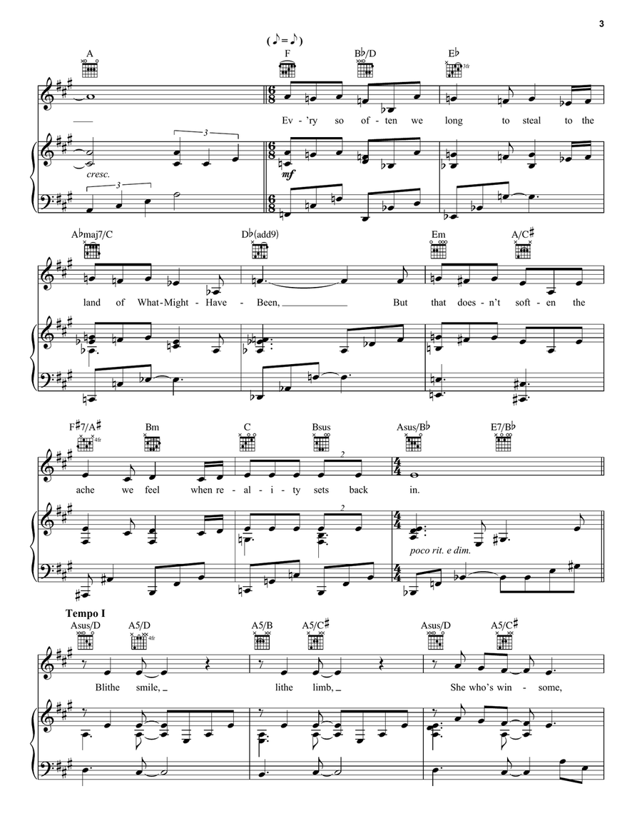 I'm Not That Girl (from Wicked) Piano, Vocal, Guitar scores gallery preview page 3