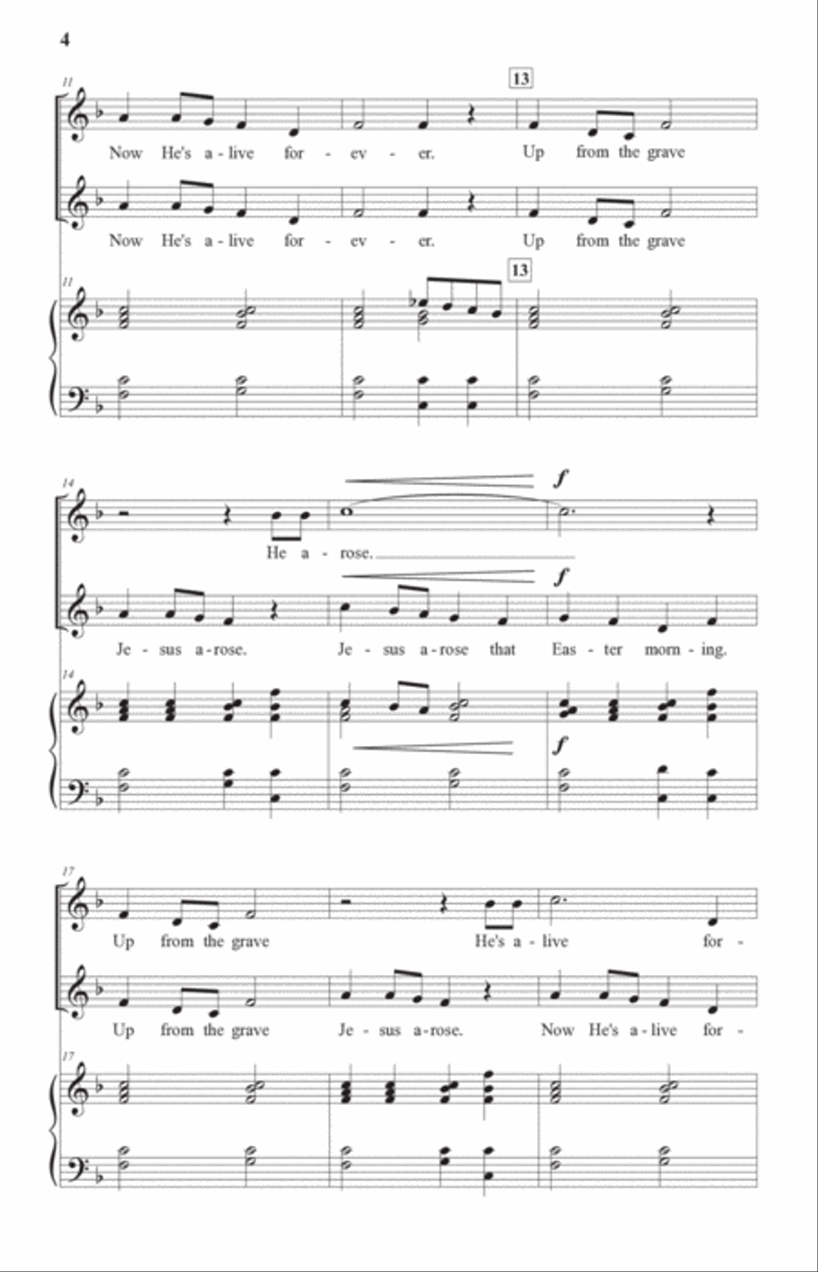 Up from the Grave (2-part choir) SA scores gallery preview page 3