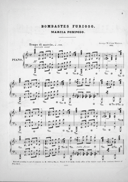 Bombastes Furioso, "Marcia Pomposo" for the Pianoforte