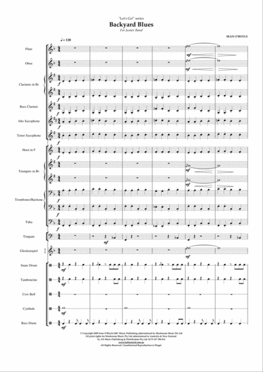 Backyard Blues - Score Concert Band scores gallery preview page 3