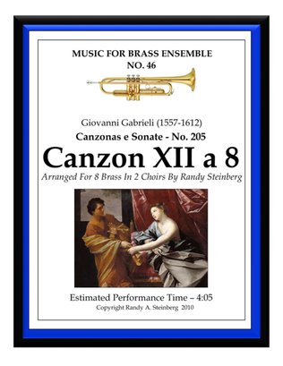 Book cover for Canzon XII a 8 - No. 205