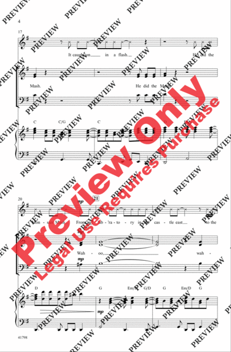 Monster Mash - SoundTrax CD (CD only) Choir scores gallery preview page 4
