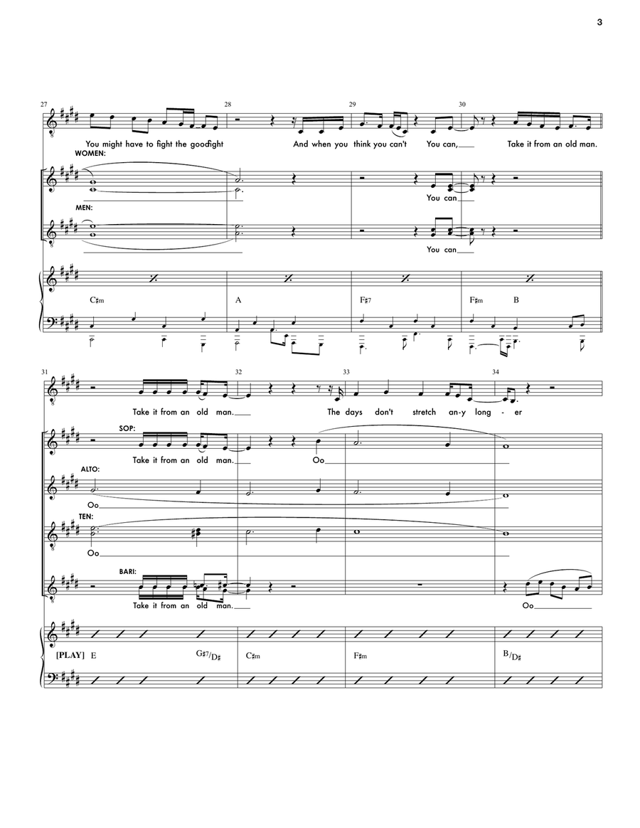 Take It From An Old Man (from Waitress The Musical) Voice scores gallery preview page 3