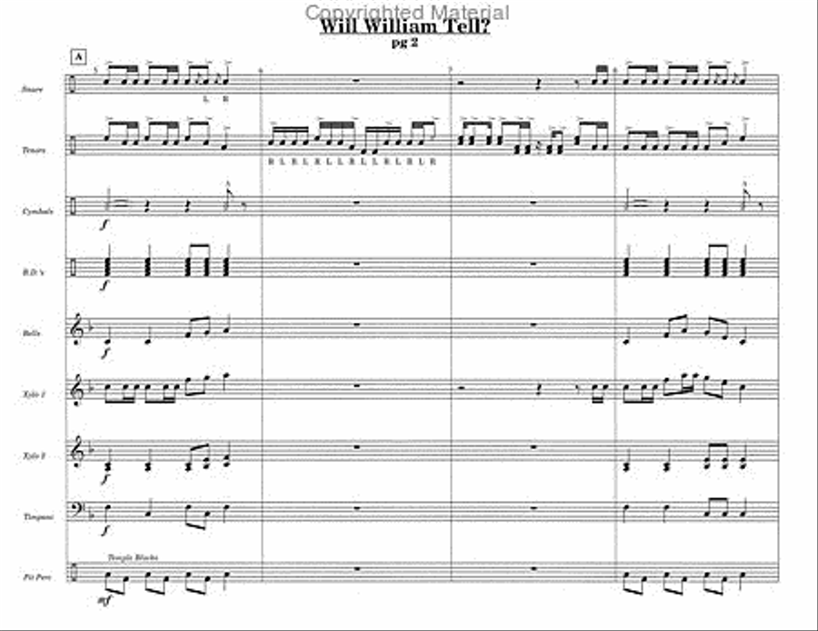 Will William Tell? Percussion Ensemble scores gallery preview page 4
