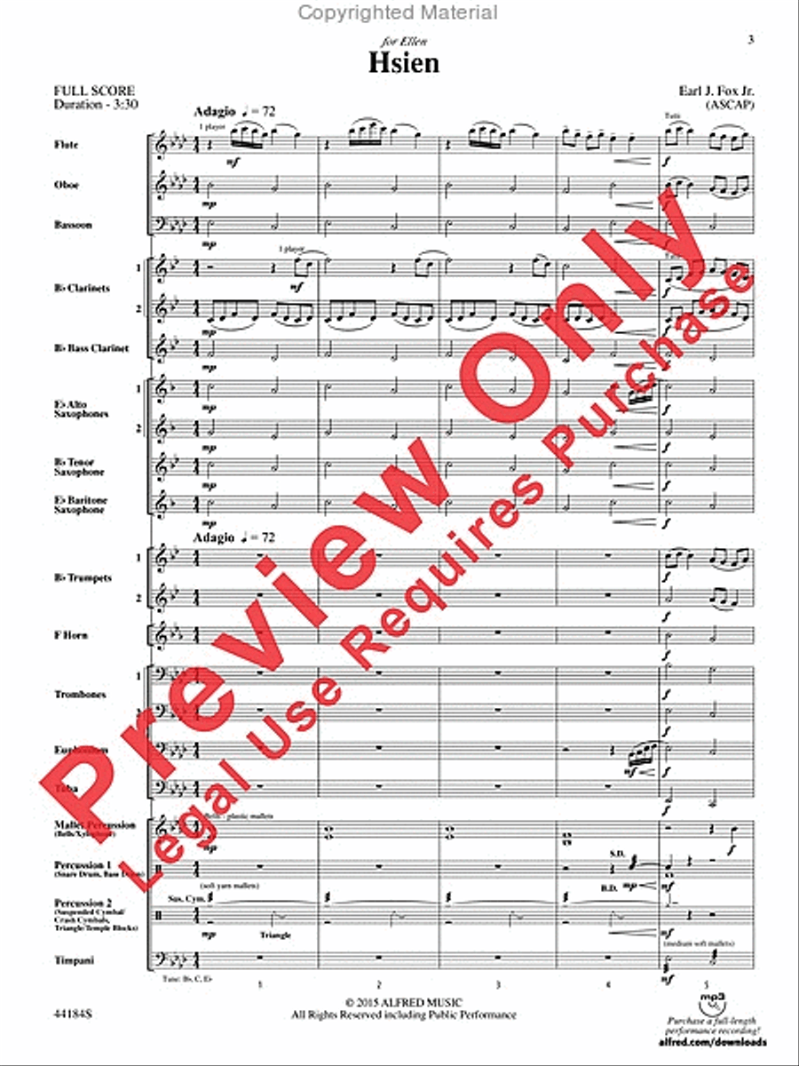 Hsien Concert Band scores gallery preview page 3