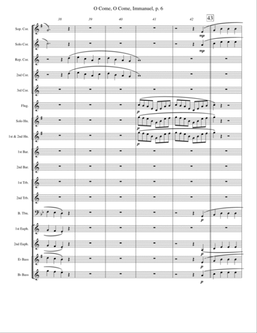 O Come, O Come, Immanuel (Emmanuel) Brass Band scores gallery preview page 6