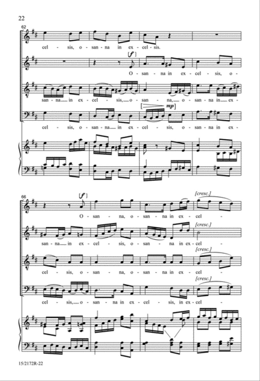 Kyrie, Benedictus and Osanna 4-Part scores gallery preview page 22