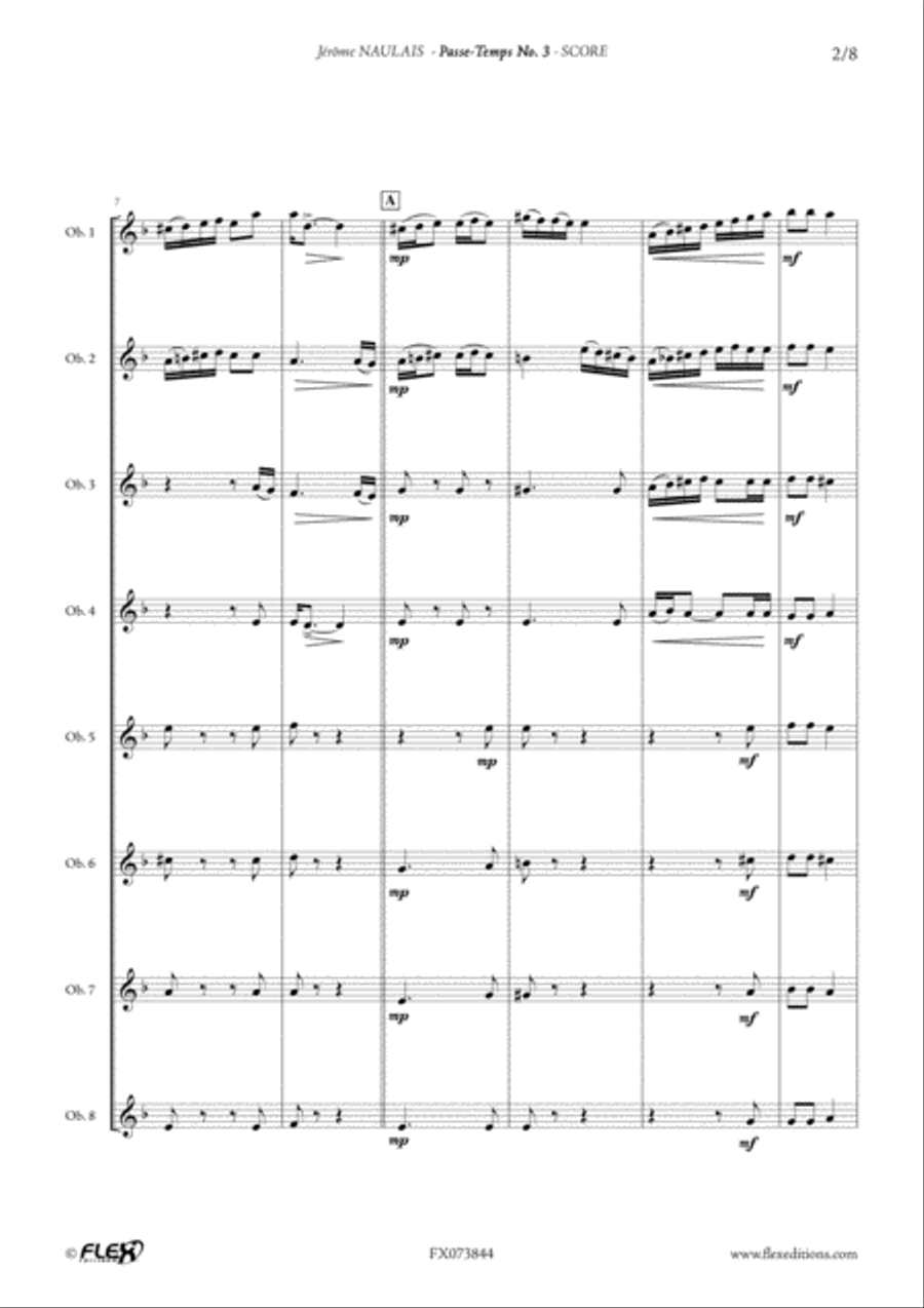 Passe-Temps No. 3 Chamber Music scores gallery preview page 3