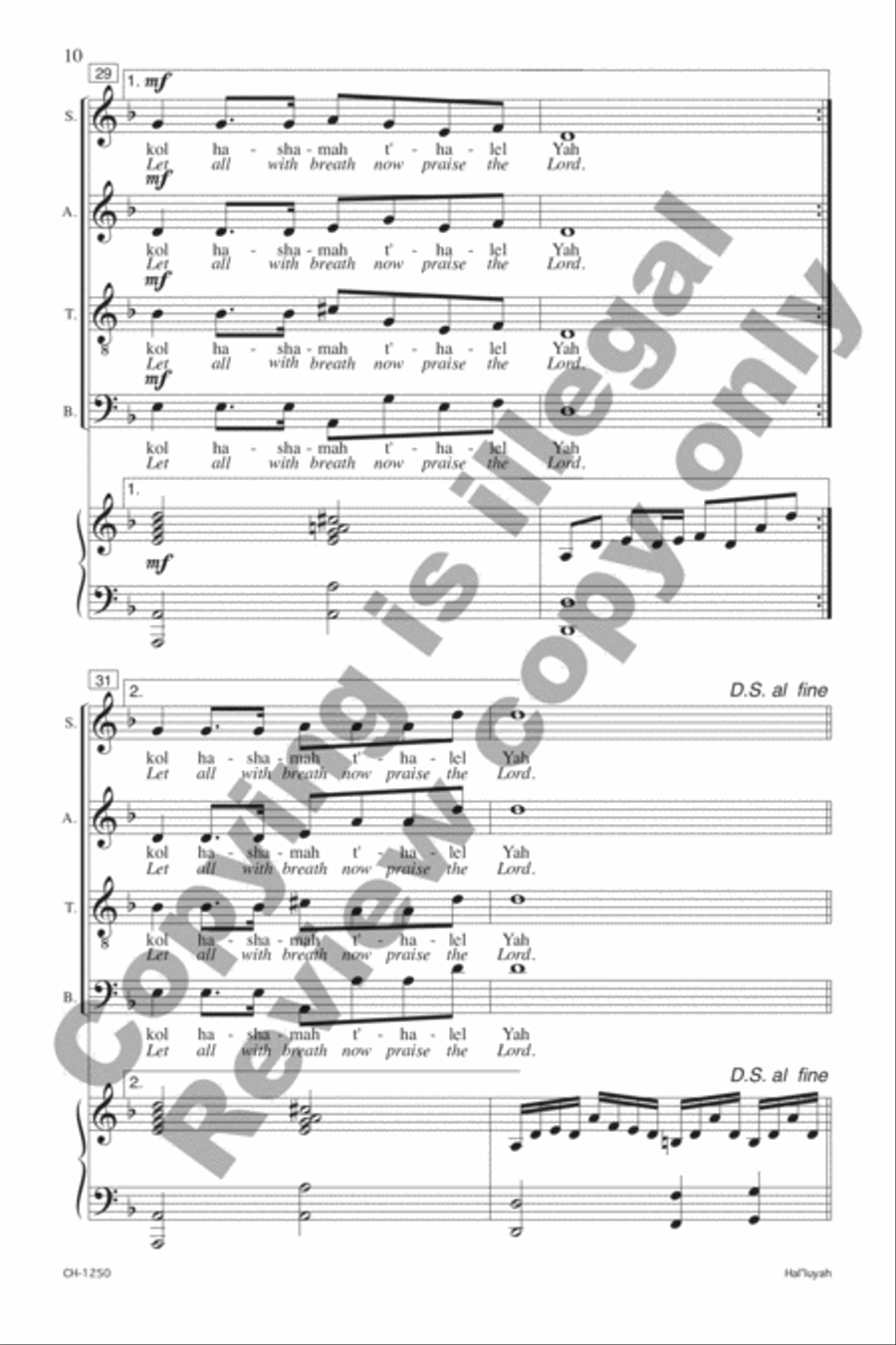 Hal'luya 4-Part scores gallery preview page 10