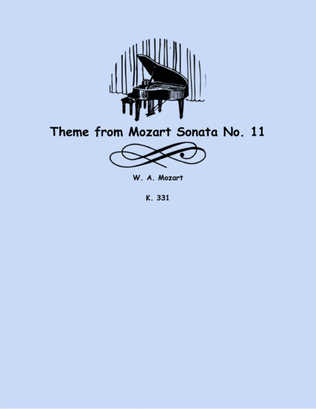 Book cover for Theme from Mozart Sonata No. 11, K. 331