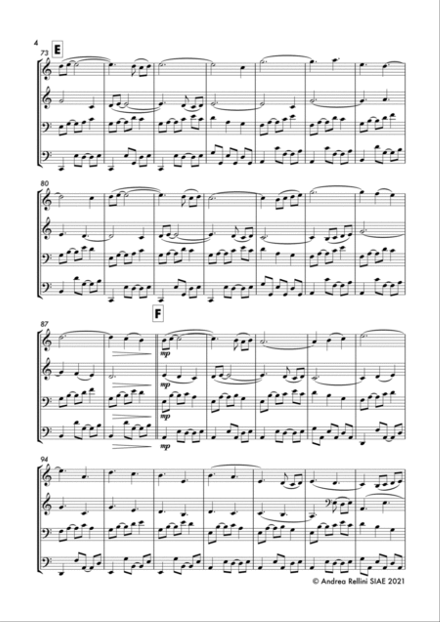 GIOIA MIA (Cello Quartet - 4 Cellos) String Quartet scores gallery preview page 5