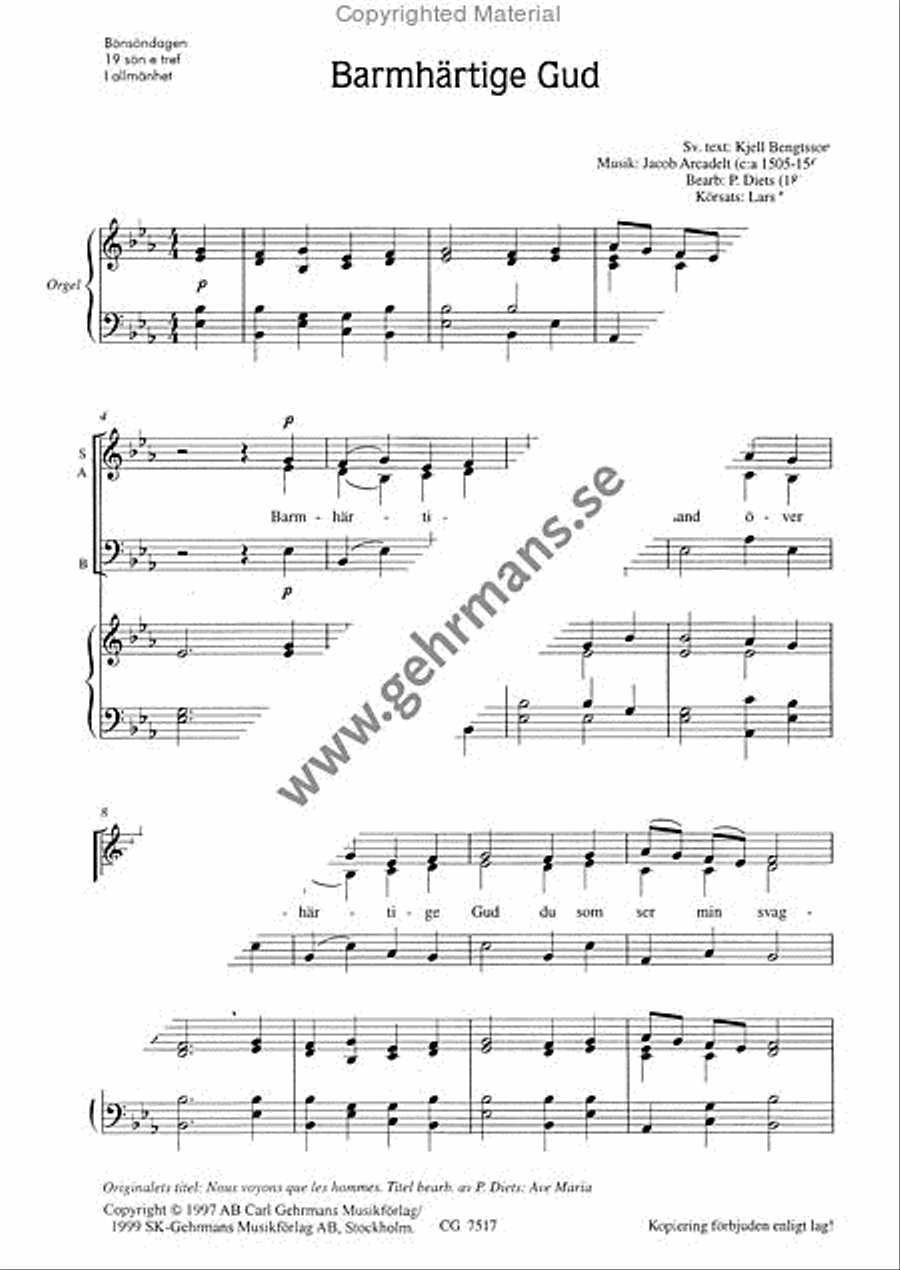 Barmhartige Gud 3-Part scores gallery preview page 2