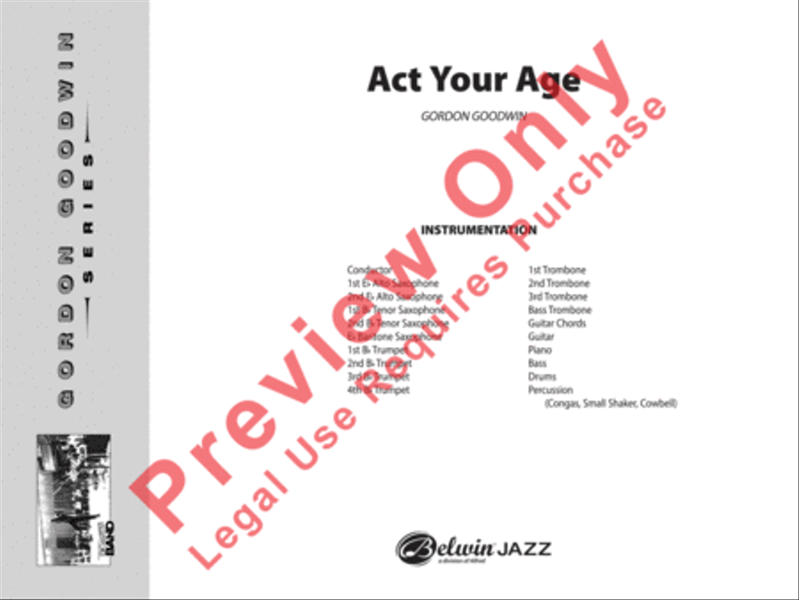 Act Your Age Jazz Ensemble scores gallery preview page 2