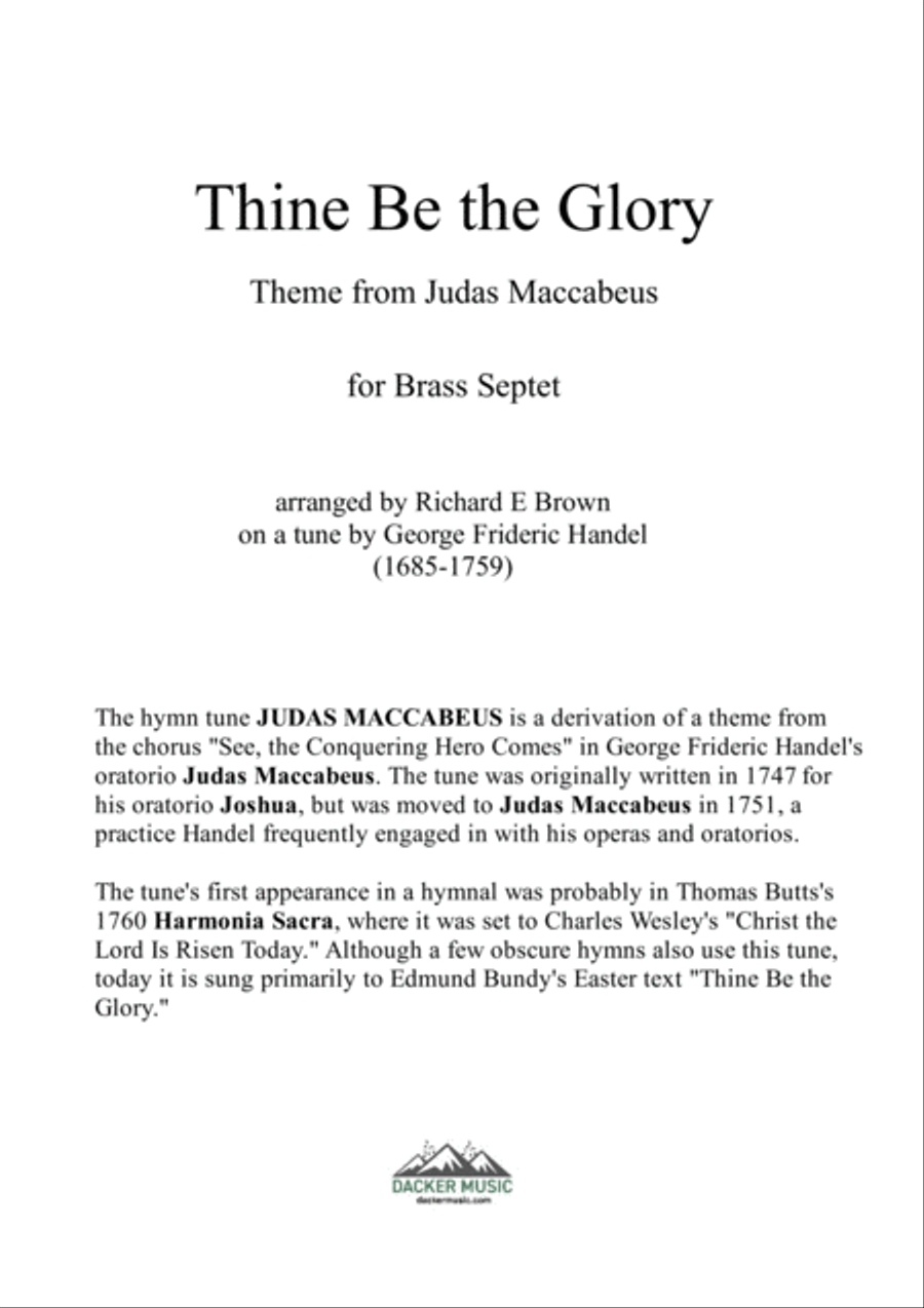 Thine Be the Glory (Theme from Judas Maccabeus) Brass Ensemble scores gallery preview page 2