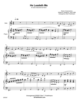 HE LEADETH ME - SOLO (or group) for any Orchestra Instrument! Piano accompaniment
