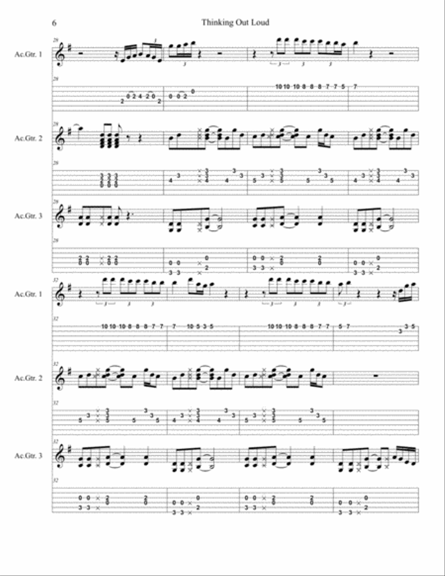 Thinking Out Loud Thinking Out Loud Electric Guitar scores gallery preview page 6