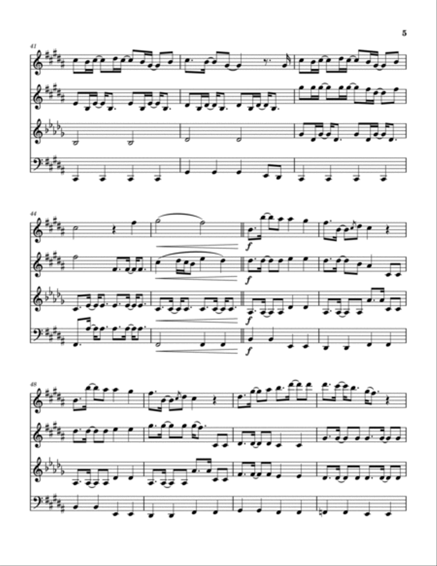 Even When I'm Not Woodwind Quartet scores gallery preview page 6