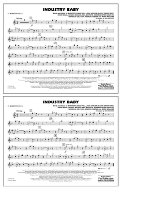 Book cover for Industry Baby (arr. Jay Bocook) - Eb Baritone Sax