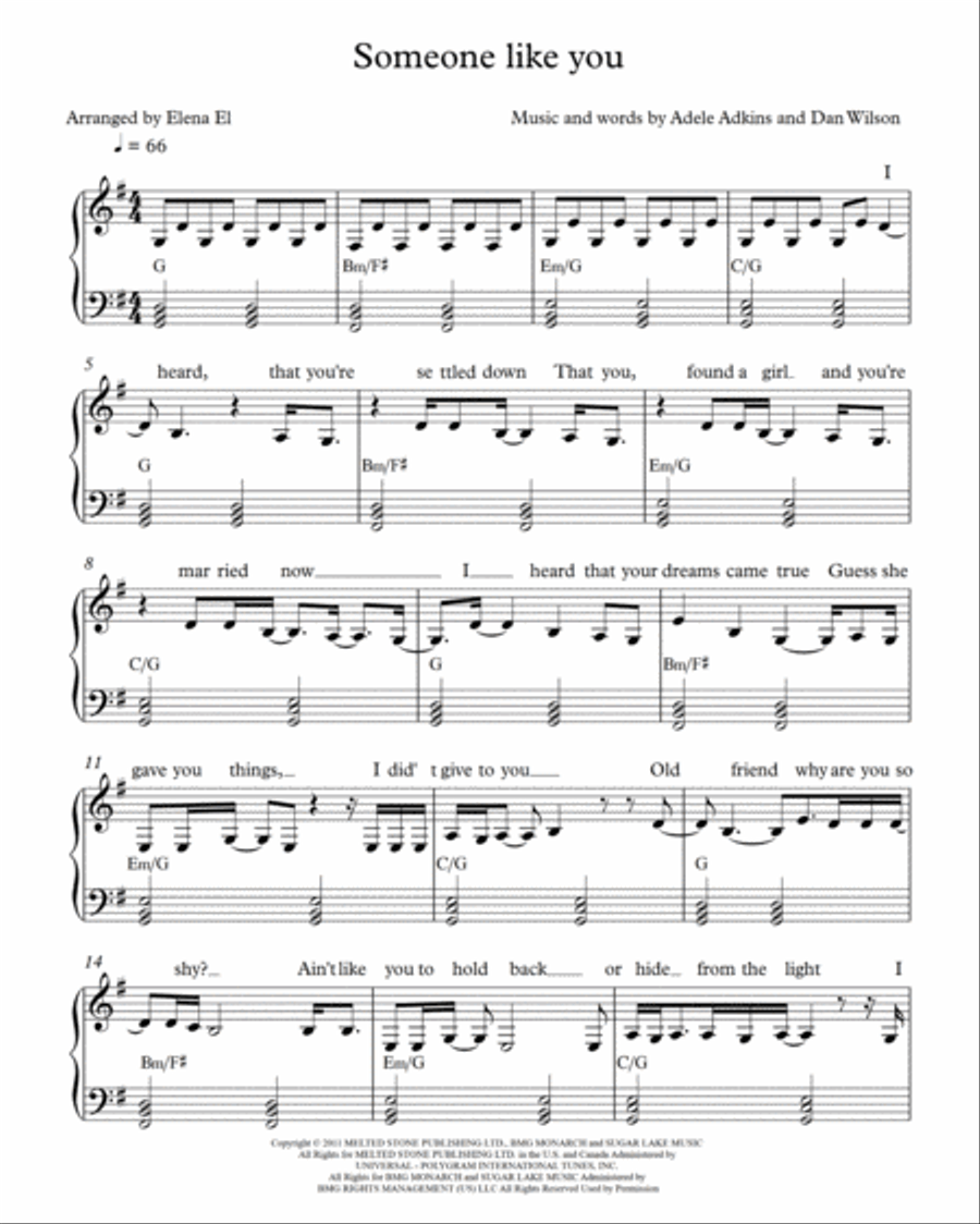 Someone Like You Voice scores gallery preview page 6