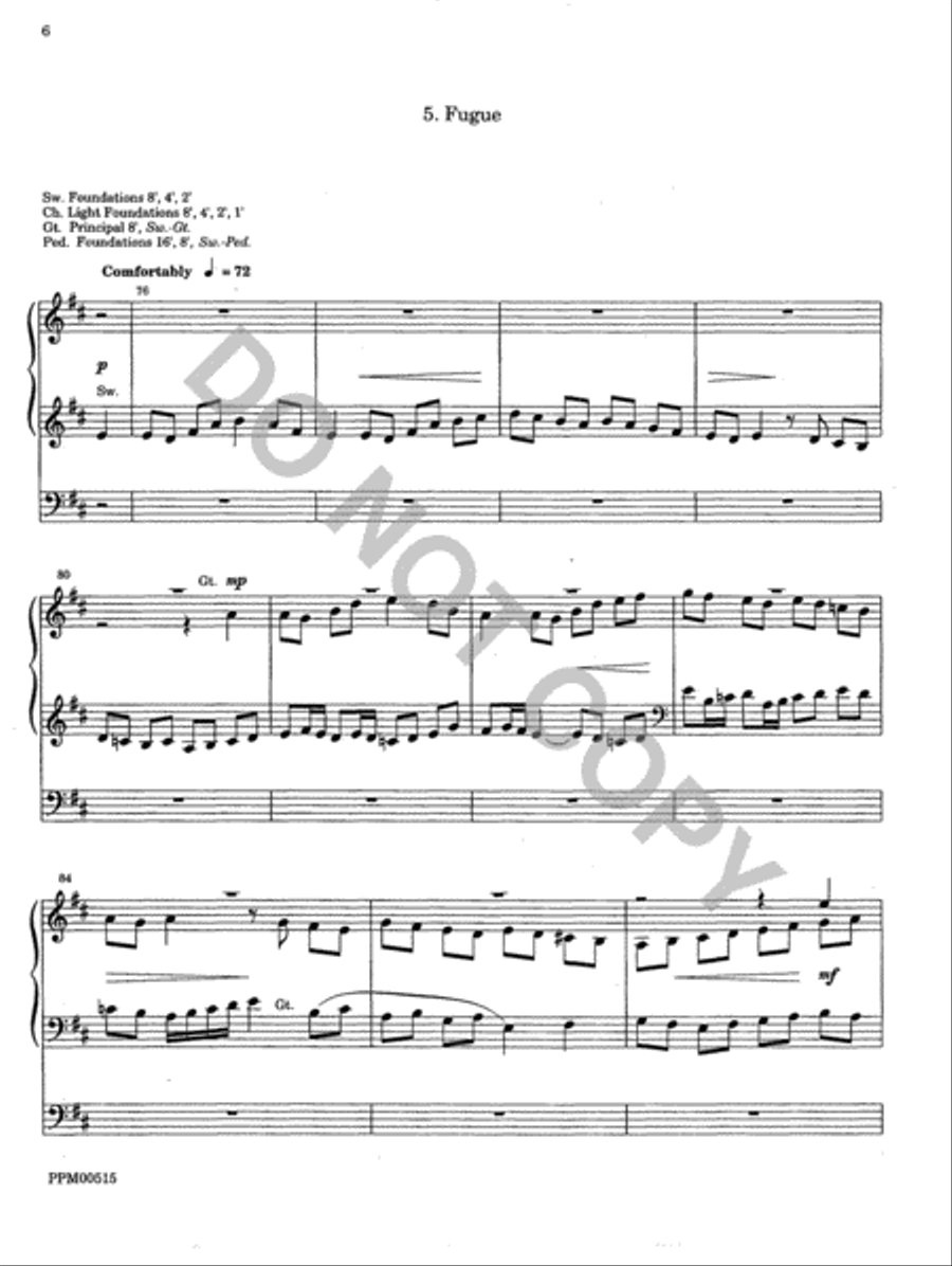 Partita on Wondrous Love Organ scores gallery preview page 7