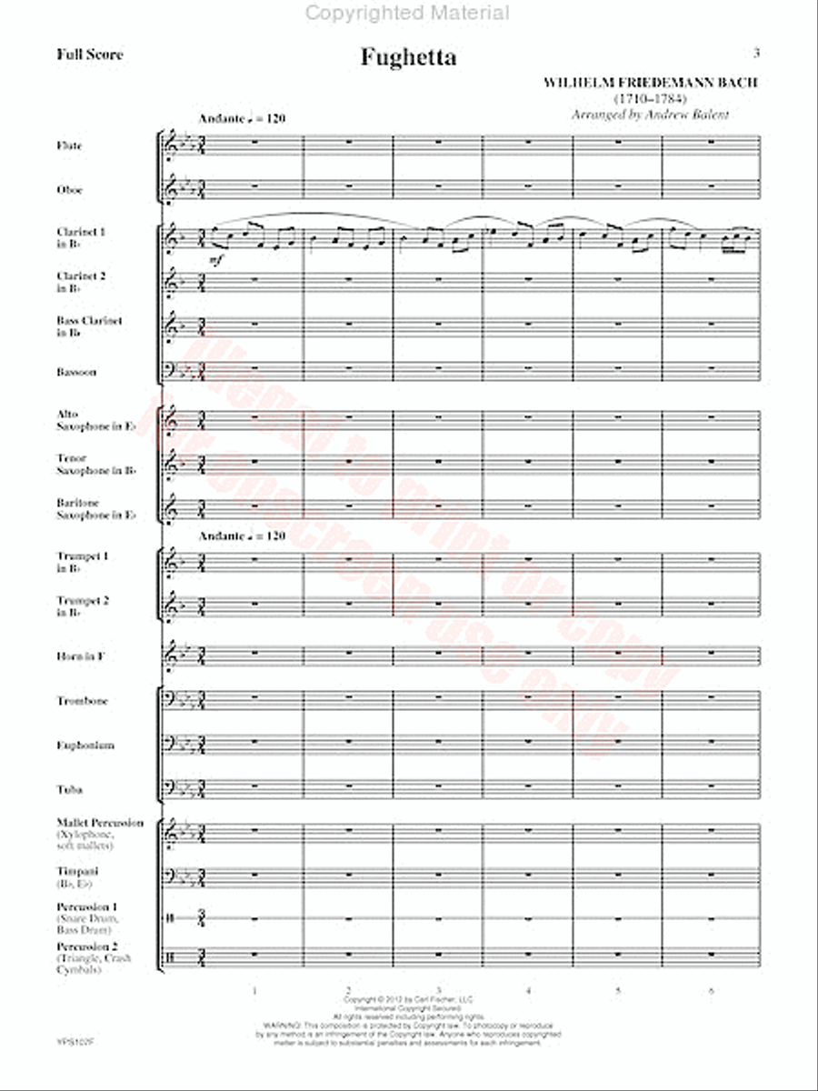 Fughetta Fughetta Concert Band scores gallery preview page 4
