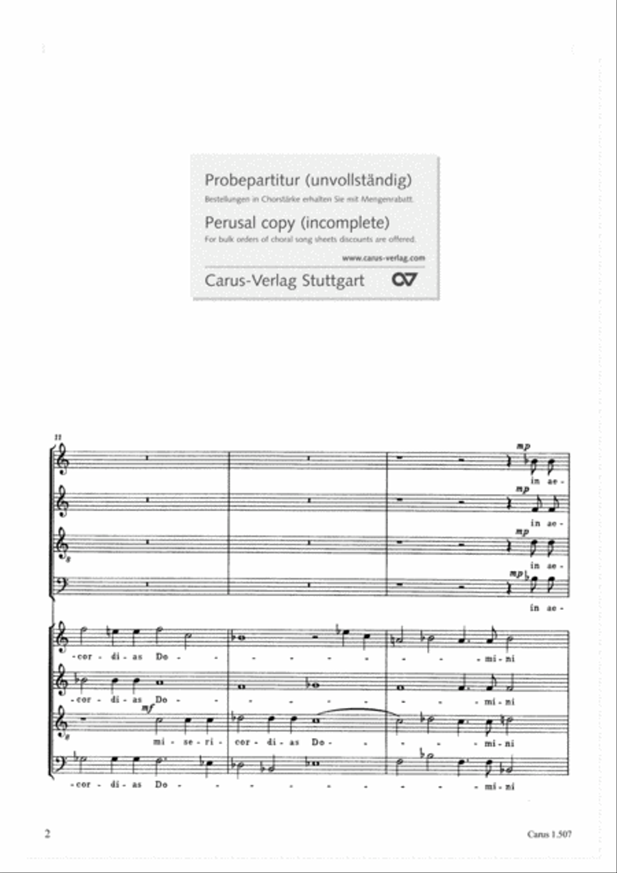 Misericordias Domini 4-Part scores gallery preview page 3