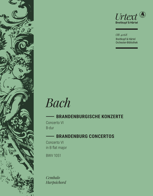 Brandenburg Concerto No. 6 in Bb major BWV 1051