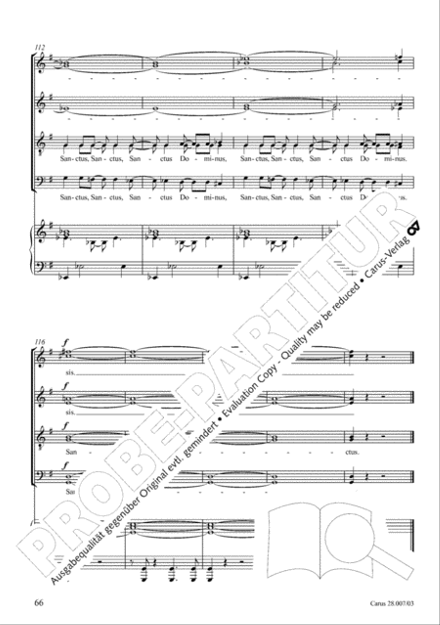 Missa latina 4-Part scores gallery preview page 67