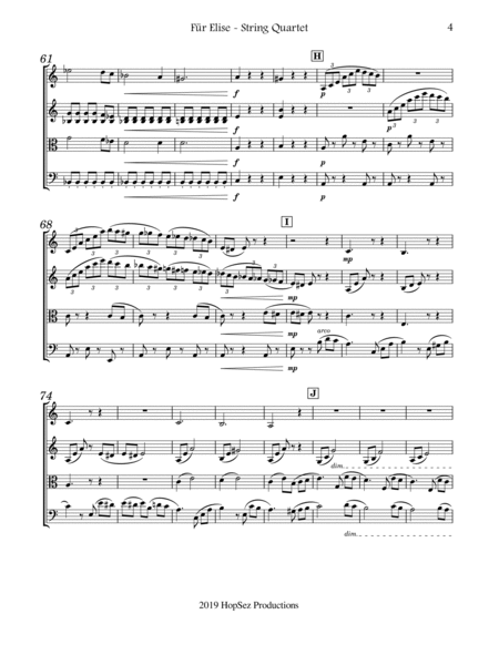 Für Elise - String Quartet image number null