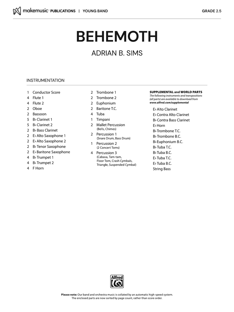 Behemoth: Score