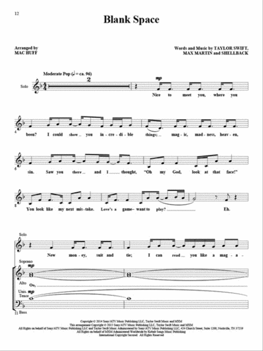 Top Hits 4-Part scores gallery preview page 4