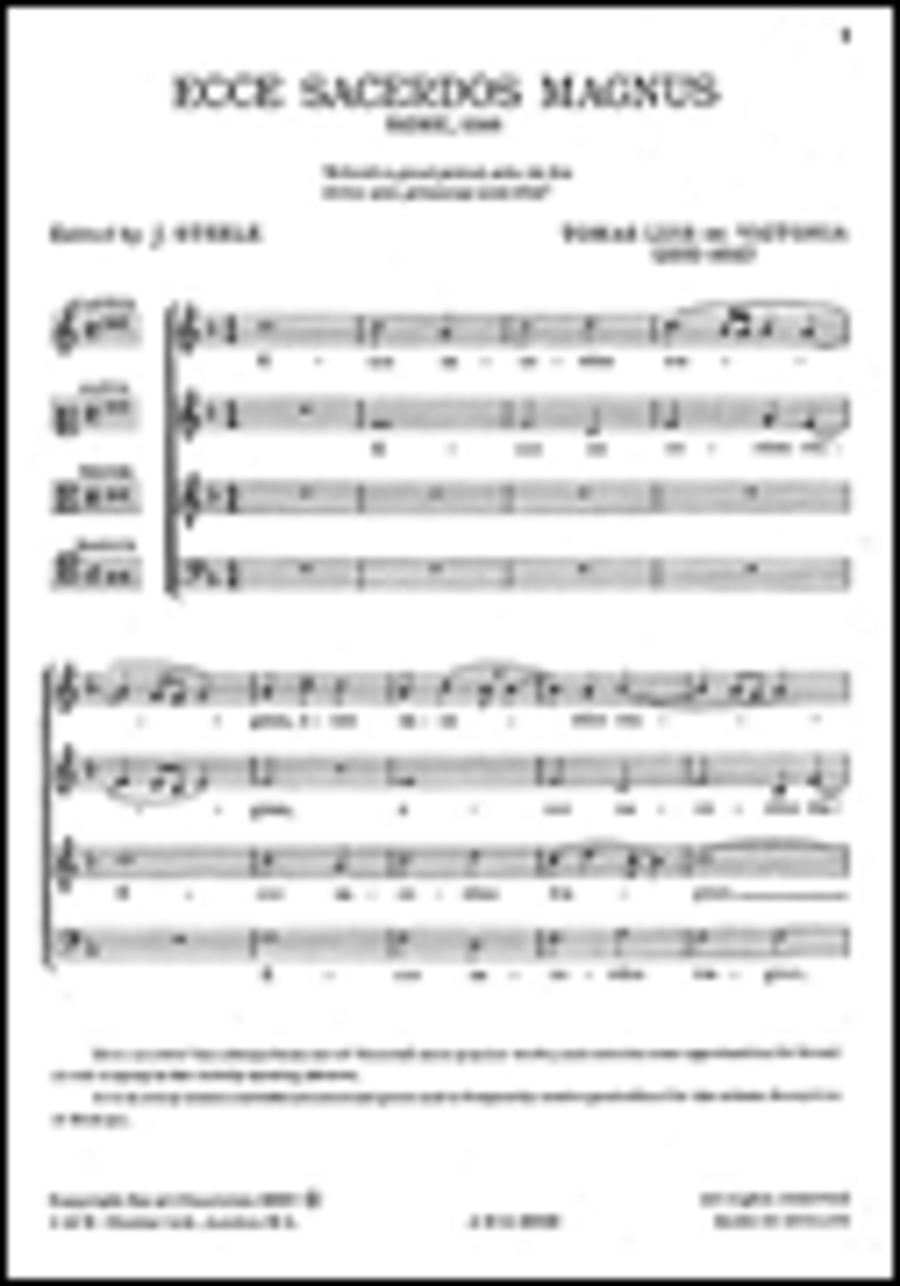 Ecce Sacerdos Magnus 4-Part scores gallery preview page 1