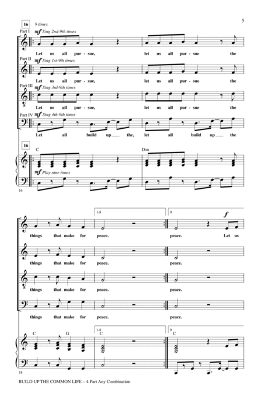Build Up The Common Life 4-Part scores gallery preview page 3