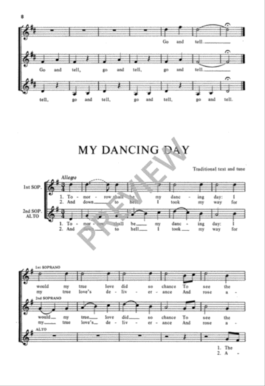 Eight Short Easter Carols SSA scores gallery preview page 9