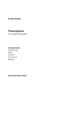 Transcriptions for woodwind instruments