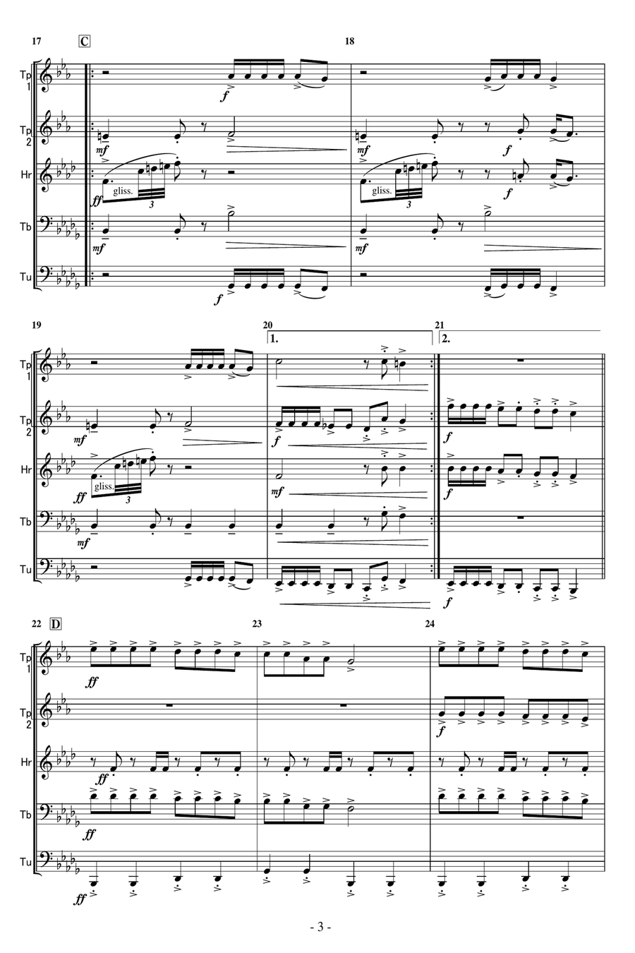Disease Brass Quintet scores gallery preview page 3