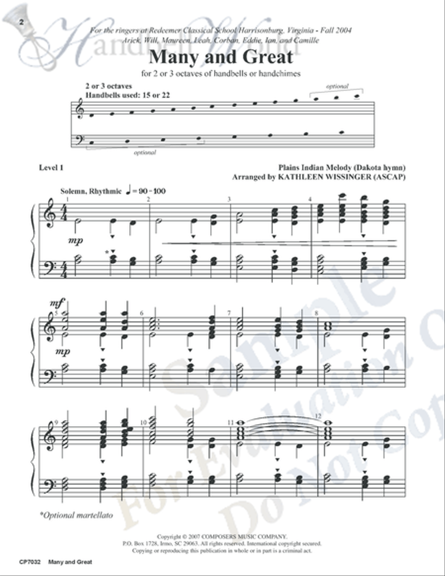Many and Great 3-Octaves scores gallery preview page 2